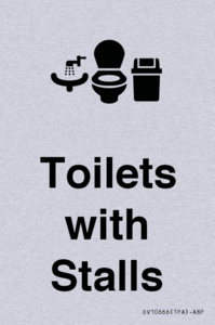 Toilets: Stalls and Wash Basin with Sanitary Bin
